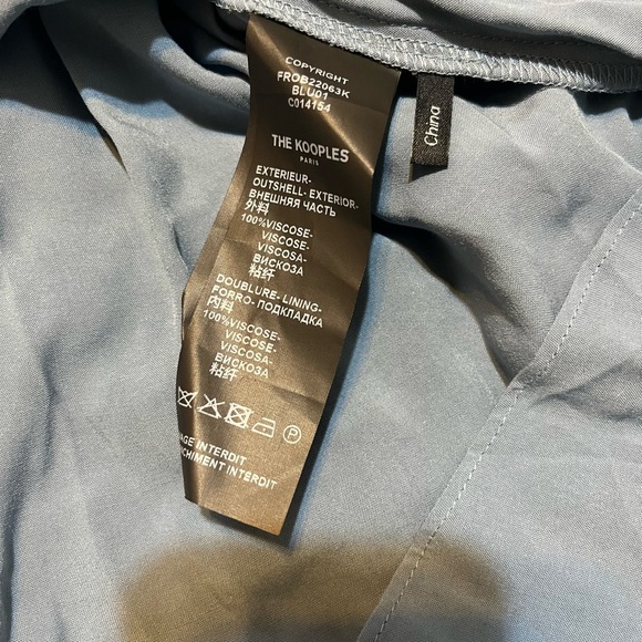 The Kooples Short Sky Blue Dress with Floaty Frills - Picture 8 of 16